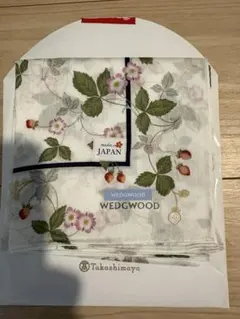 WEDGWOOD ハンカチ ワイルドストロベリー