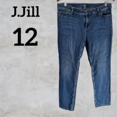 J.Jill 【12】ダークブルースリムフィットデニム ジーンズ 大きいサイズ