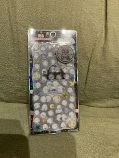 光るジュエルプチドロップシール ストーン付き シマエナガ