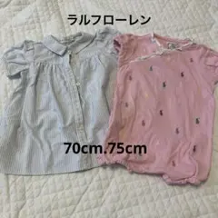 ラルフローレン　70cm シャツ　ロンパース