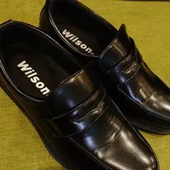 Wilson 黒 ローファー ドレスシューズ 4E 25,0cm