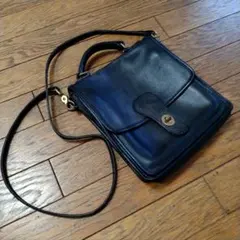 80年代～90年代　オールドコーチ　ショルダーバッグ　黒　2way　レザー