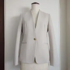 美品✨『PLST』プラステ ダブルクロス カラーレス ジャケット S ベージュ