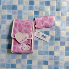 サンリオ　ハローキティ ピンク　豹柄　小物入れ ポーチ レトロ　2002