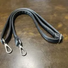 ブラック ショルダーストラップ合皮金具シルバー