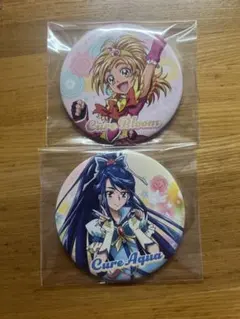 全プリキュア展　缶バッジ　キュアアクア　キュアブルーム