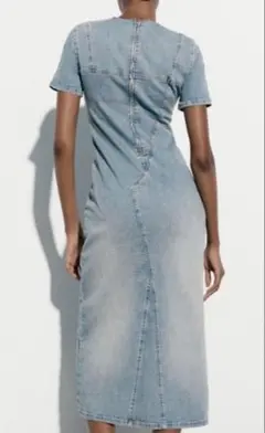ZARAザラ　デニムTRFミディワンピース