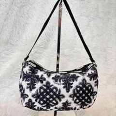 LeSportsac レスポートサック ショルダーバッグ 白 花柄 総柄 白 黒のサムネイル