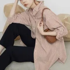 【美品】SLOBE IENA コットンブロードレギュラーシャツ オーバーサイズ