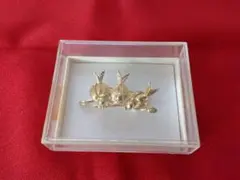 小鳥 ゴールドブローチ ケース付き