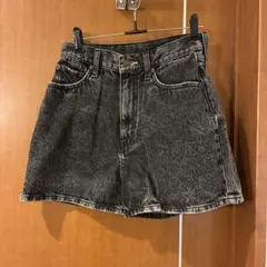 WEGO ハイウエスト ブラックデニムショートパンツ M
