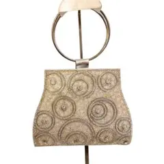 結婚式 パーティー バッグ シルバー 2WAY ビジュー 小さめ お呼ばれ