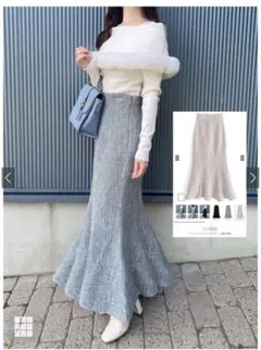 GRL グレイル　ツイードマーメイドスカート[dk1058]