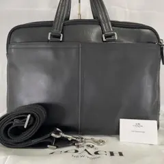 【美品】コーチ 70707 ビジネスバック 2way レザー A4可 PC 黒