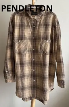 PENDLETON】00's ネルシャツ ブラウン系 チェック柄 L - メルカリ