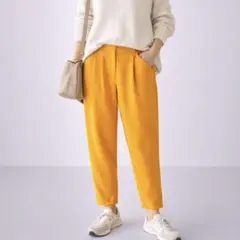 ダブルクローゼット［F］大人カジュアル◎鮮やかイージケア◎タックテーパードパンツ