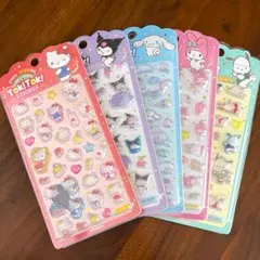 5枚セット 韓国正規ライセンス サンリオキャラクター ぷくぷくシール