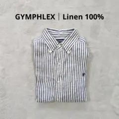 GYMPHLEX ジムフレックス 半袖リネンシャツ ストライプシャツのサムネイル