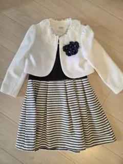 フォーマルドレス ジャケット付き ストライプ