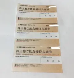 東急不動産 株主優待 飲食優待 共通券3枚