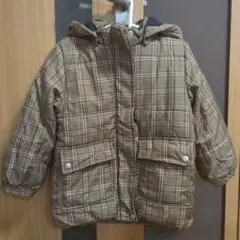 PETIT MAIN チェック柄ダウンコート