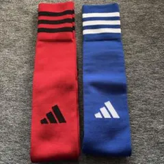 adidas サッカーソックス 2足セット レッド ブルー