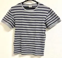 AVIREX ボーダー Tシャツ グレー ネイビー M