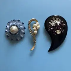 お値下げ　ブローチ　3点セット