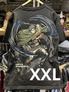 Attack on Titan 進撃の巨人 リヴァイ 刺繍Tシャツ XLサイズ - メルカリ