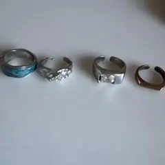 シルバーリング・ネックレス・バングル、ヘアアクセサリーセット