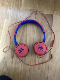 JBL 有線ヘッドホン 本体 レッド ブルー　割れありのサムネイル