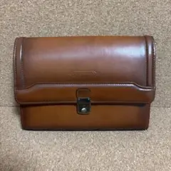 グランツGRANZレザー ブラウン クラッチバッグ　カギ付き
