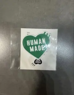 HUMAN MADEハート型ステッカー アル ミ グリーン