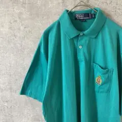 90s Polo Ralph Lauren 刺繍ポロシャツ Mサイズ
