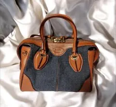 ✨️希少美品 TOD'S Dスタイリング ショルダーバッグ デニム 本牛革