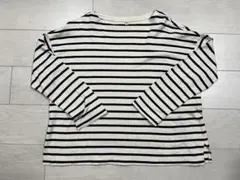 UNIQLO 白黒ストライプ 長袖Tシャツ XL