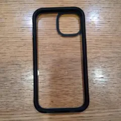 iPhone14用 ブラックハードケース クリアバック