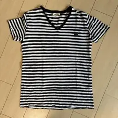 DIESEL ストライプ Vネック Tシャツ