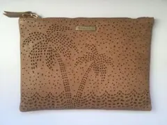 【BILLABONG】クラッチバッグ ポーチ カードケース レザー 革 ヤシの木