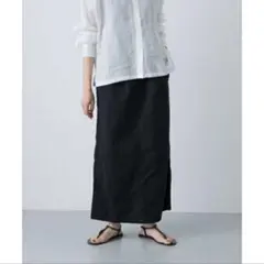 かぐれ　コットンストレートスカート　サイズ0 ブラックのサムネイル