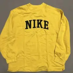 90sNIKE ナイキ　ヴィンテージ　イエロー 長袖トレーナー Lサイズ
