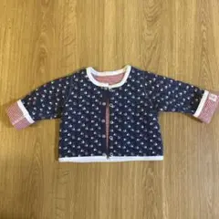 プチバトー　チュビック　カーディガン　リバーシブル　6m67