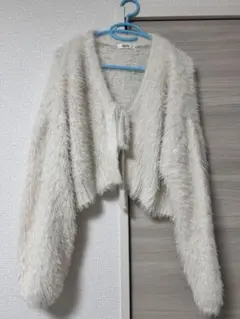 NICE CLAUP アイボリー カーディガン