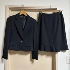 Flaneries スーツ　9号　セットアップ 黒ブラック ラメ セレモニーM