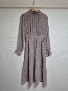 OLIVE des OLIVE 長袖花柄ロングワンピース