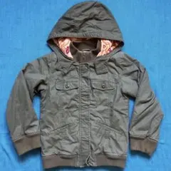 【ギャップキッズ】フード付き 暖か カーキ色ジャケット