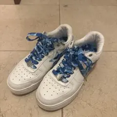 BAPE A Bathing Ape スニーカー ホワイト/ブルーのサムネイル