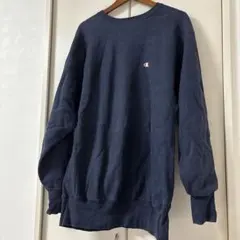 90s USA製　リバースウィーブ　チャンピオン　ネイビー　目ありXXL