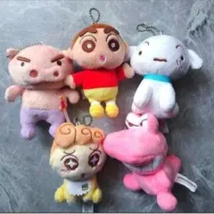 【未使用品】クレヨンしんちゃん　パステルマスコット　ぬいぐるみ 5個セット