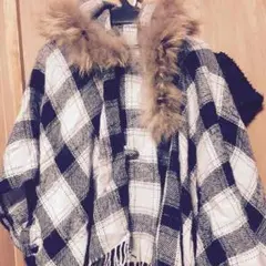 CHRIF♡チェック柄ポンチョ